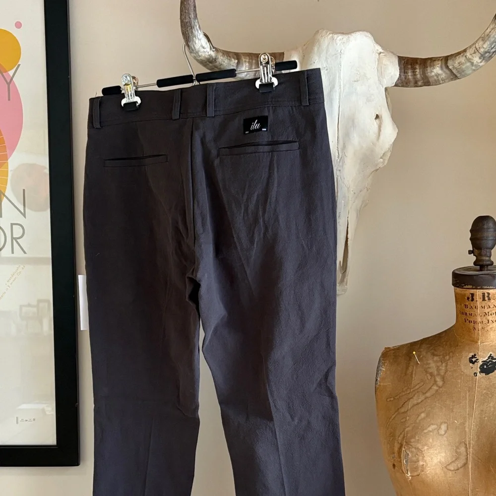 I Love Ugly Linen Slim Kobe Pant- Charcoal Medium - Picture 4 of 5